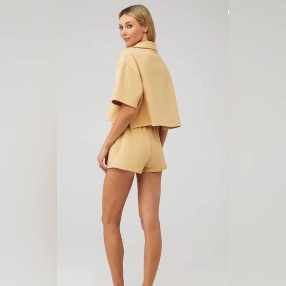 Araminta James Womens Shorts Sz Small Fleece 100% Cotton in Biscuit Nude Tan New - Picture 5 of 16